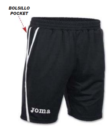 Joma Black Shorts with Pockets - 4XS