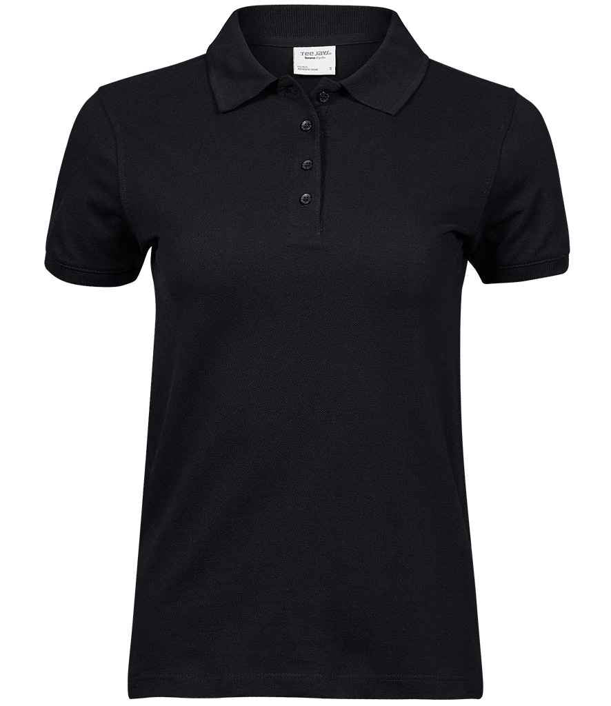 Tee Jays Ladies Heavy Cotton Piqué Polo Shirt Black