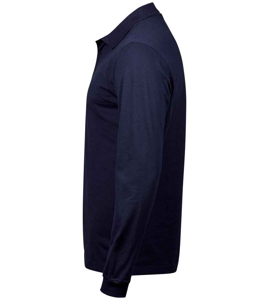 Tee Jays Luxury Stretch Long Sleeve Polo Shirt | Navy - Lancashire Teamwear