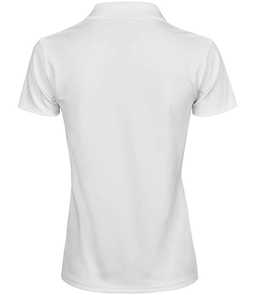 Tee Jays Ladies Luxury Stretch V Neck Polo Shirt | White - Lancashire Teamwear