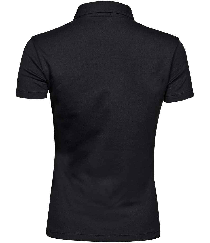 Tee Jays Ladies Pima Cotton Interlock Polo Shirt | Black - Lancashire Teamwear