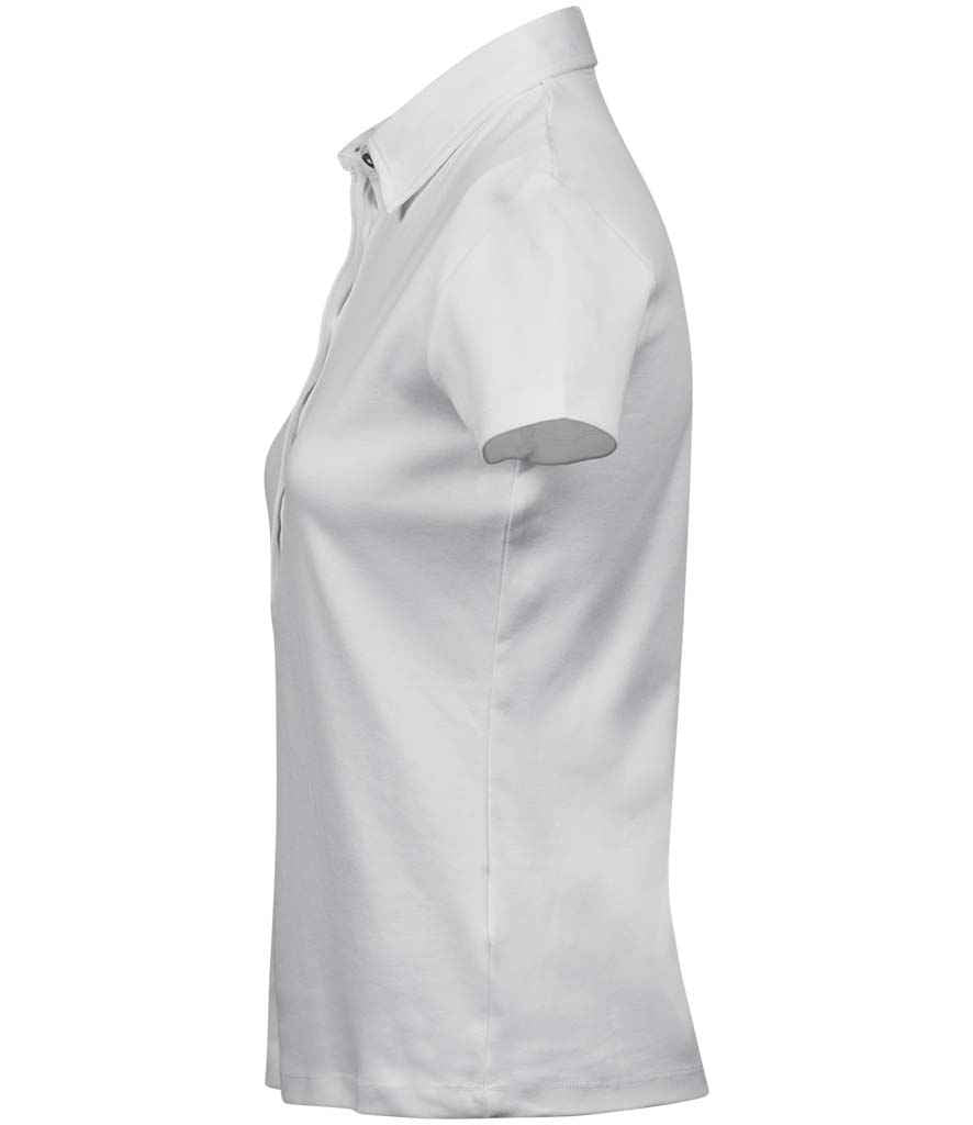 Tee Jays Ladies Pima Cotton Interlock Polo Shirt | White - Lancashire Teamwear