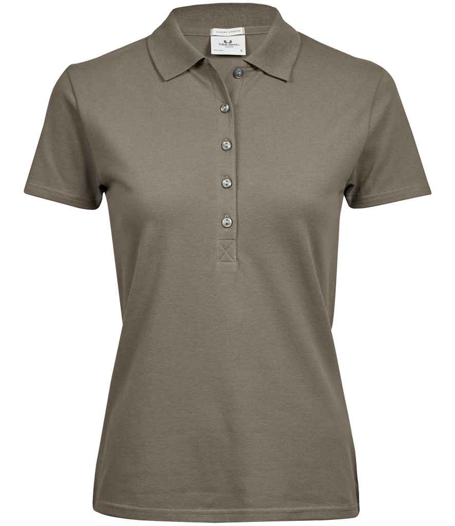 Tee Jays Ladies Luxury Stretch Polo Shirt | Clay - Lancashire Teamwear
