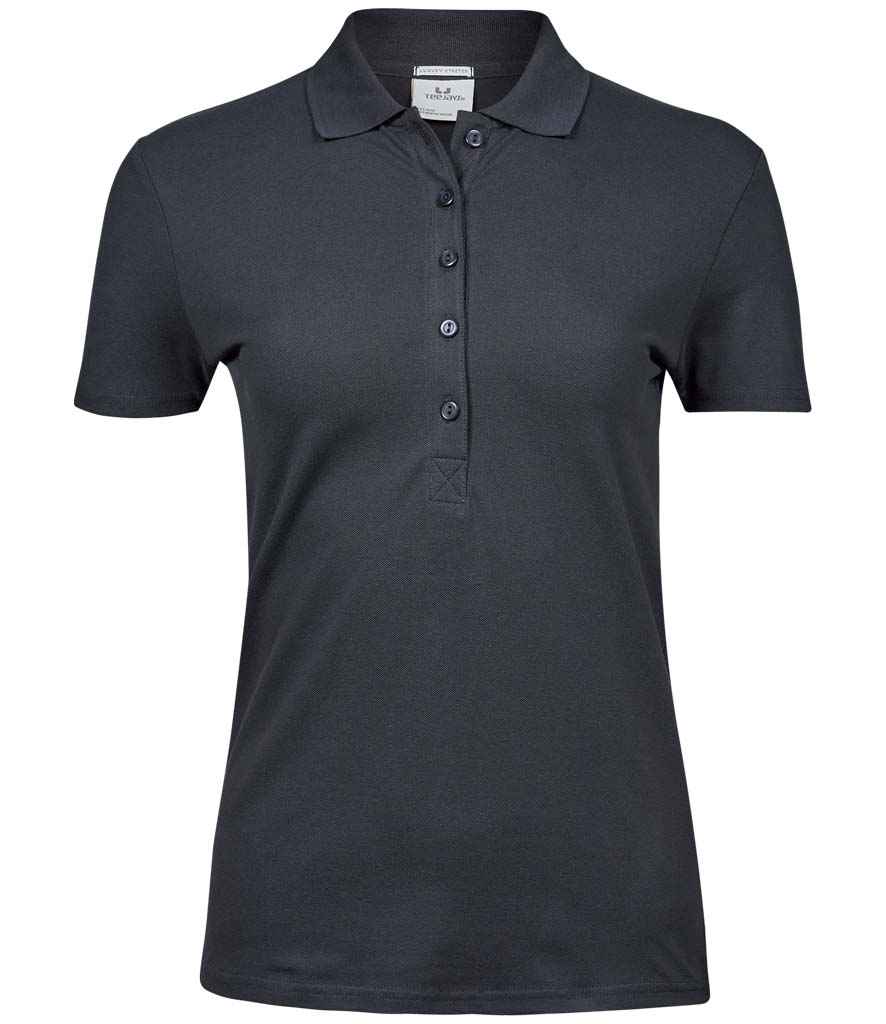 Tee Jays Ladies Luxury Stretch Polo Shirt | Dark Grey - Lancashire Teamwear