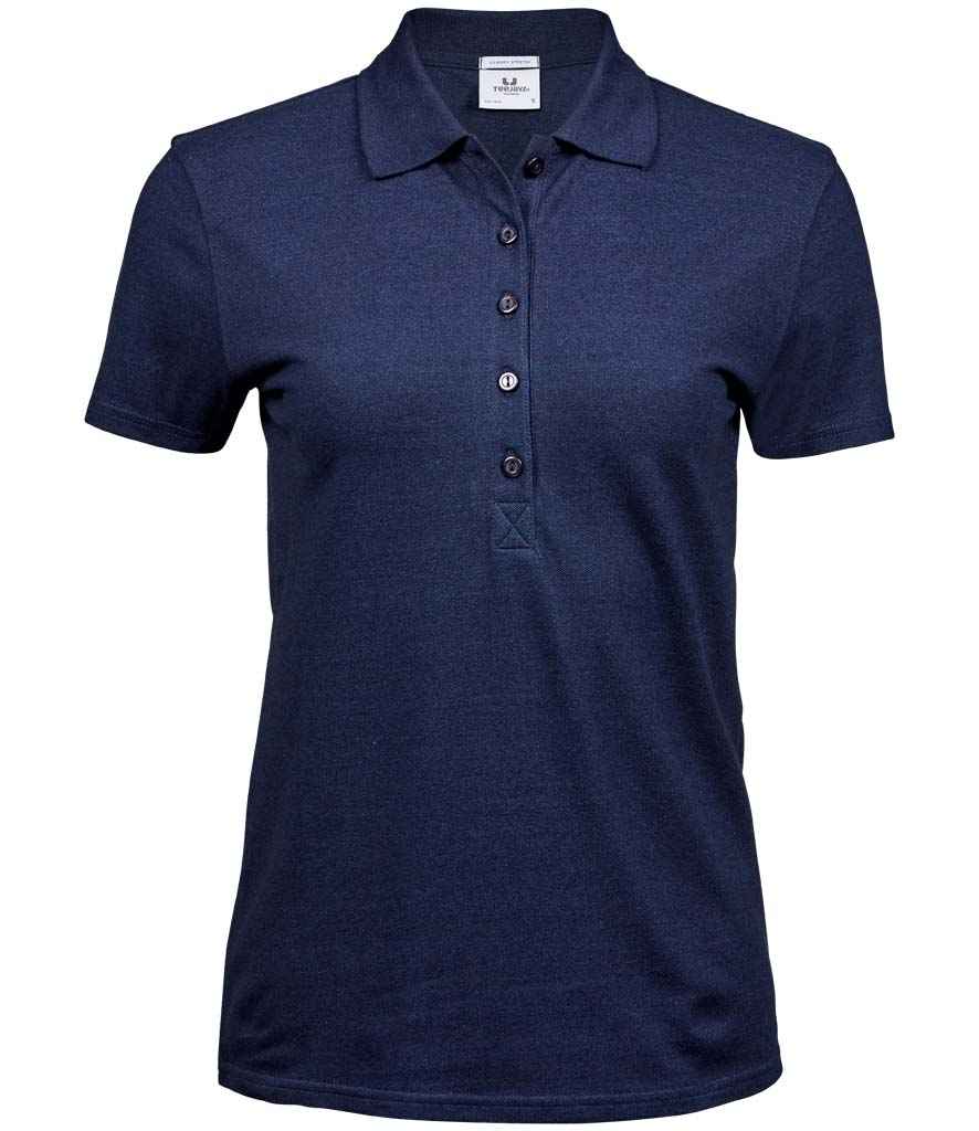 Tee Jays Ladies Luxury Stretch Polo Shirt | Denim - Lancashire Teamwear