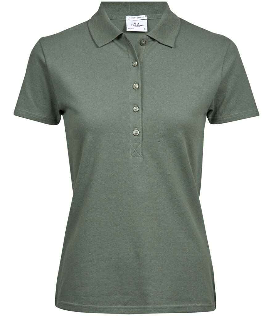 Tee Jays Ladies Luxury Stretch Polo Shirt | Leaf Green - Lancashire Teamwear