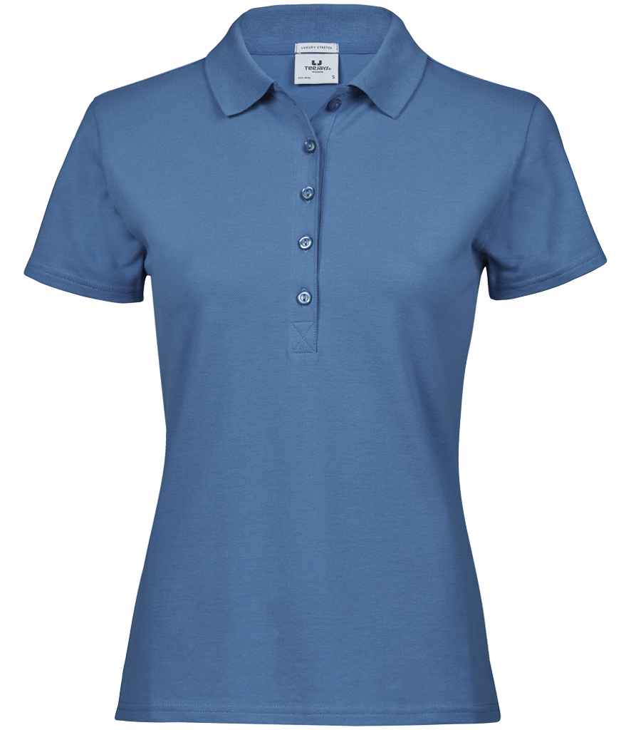 Tee Jays Ladies Luxury Stretch Polo Shirt | Ocean Blue - Lancashire Teamwear