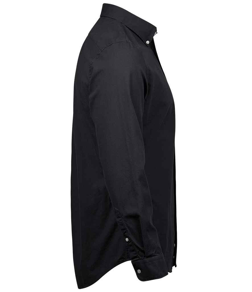 Tee Jays Perfect Long Sleeve Oxford Shirt | Black - Lancashire Teamwear