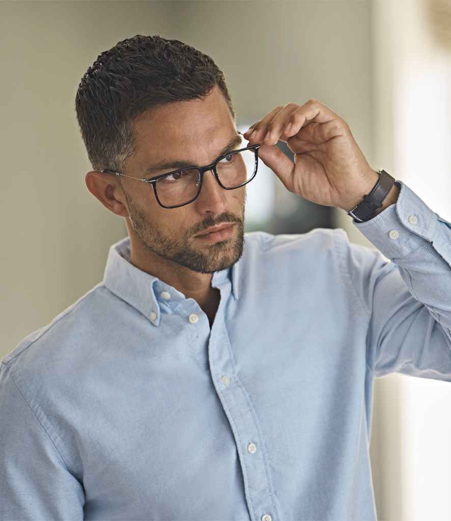 Tee Jays Perfect Long Sleeve Oxford Shirt | Light Blue - Lancashire Teamwear