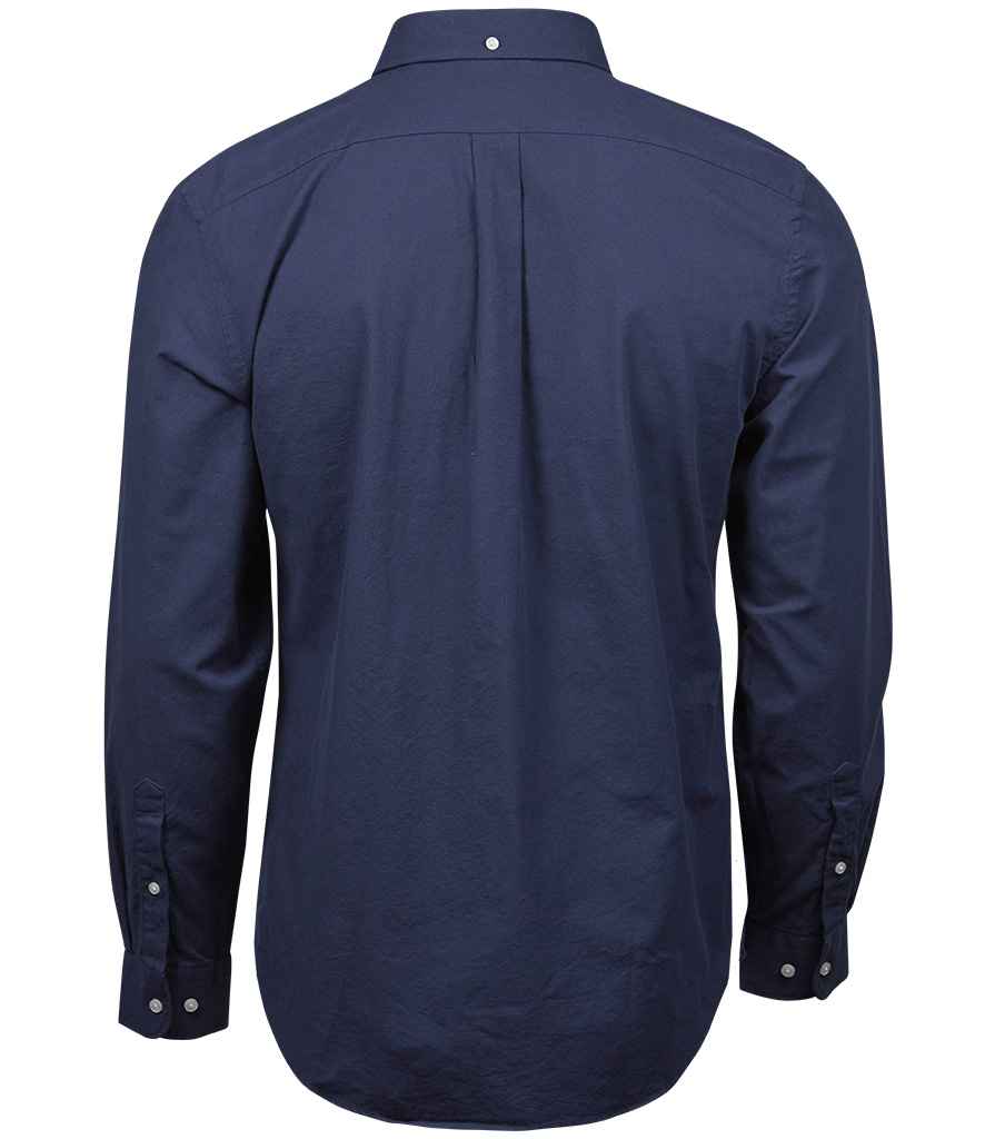 Tee Jays Perfect Long Sleeve Oxford Shirt | Navy - Lancashire Teamwear