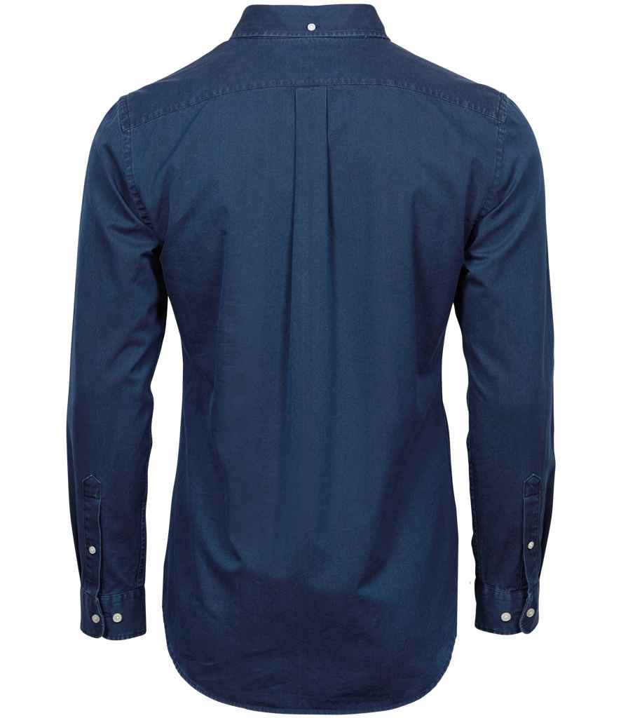 Tee Jays Long Sleeve Casual Twill Shirt | Indigo - Lancashire Teamwear