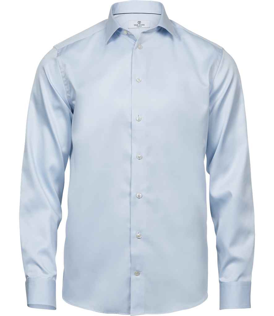 Tee Jays Luxury Comfort Fit Long Sleeve Oxford Shirt Light Blue