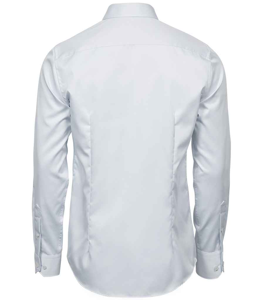 Tee Jays Luxury Slim Fit Long Sleeve Oxford Shirt | White - Lancashire Teamwear