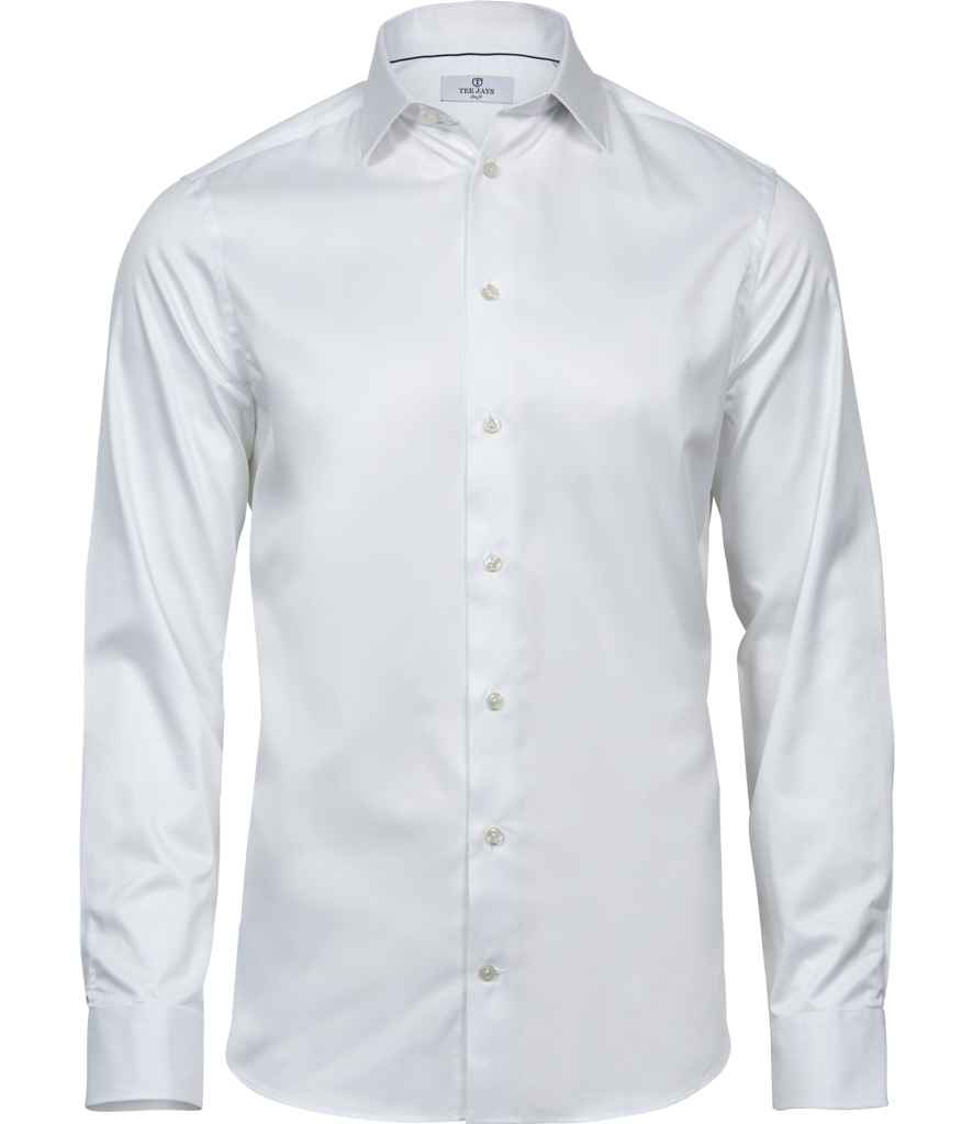 Tee Jays Luxury Slim Fit Long Sleeve Oxford Shirt White