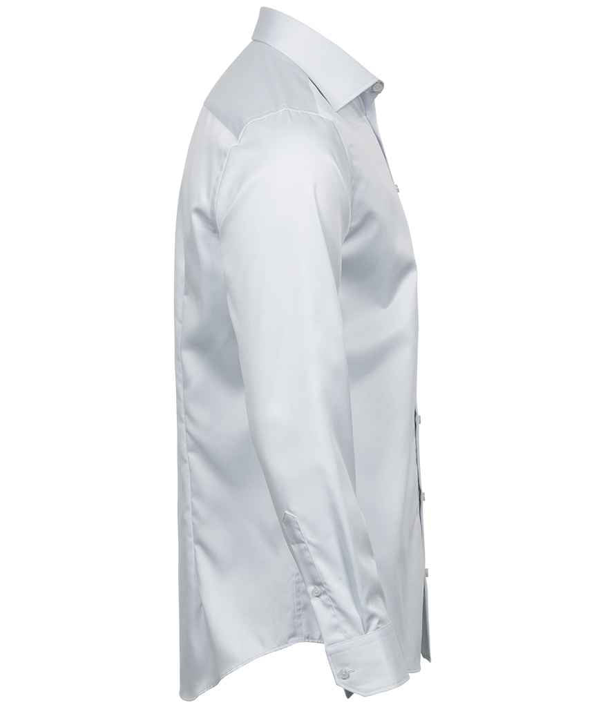 Tee Jays Luxury Slim Fit Long Sleeve Oxford Shirt | White - Lancashire Teamwear