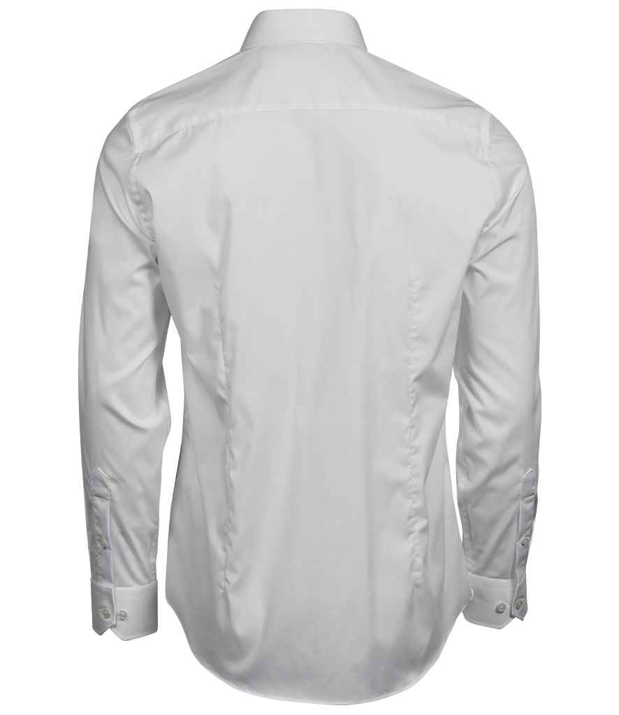 Tee Jays Luxury Stretch Long Sleeve Shirt | White - Lancashire Teamwear