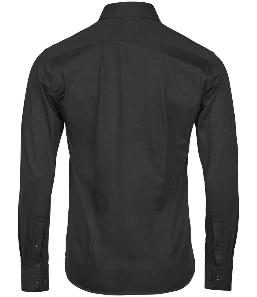 Tee Jays Active Stretch Long Sleeve Shirt | Black - Lancashire Teamwear