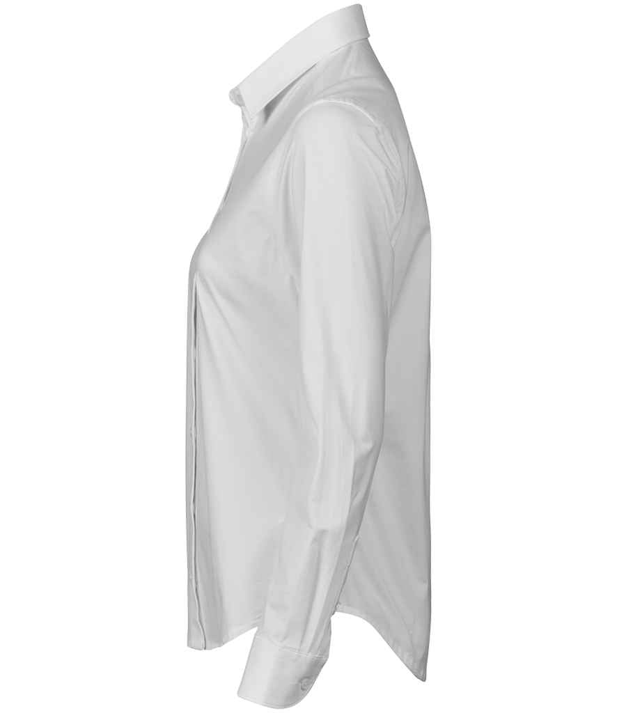 Tee Jays Ladies Active Long Sleeve Stretch Shirt | White - Lancashire Teamwear