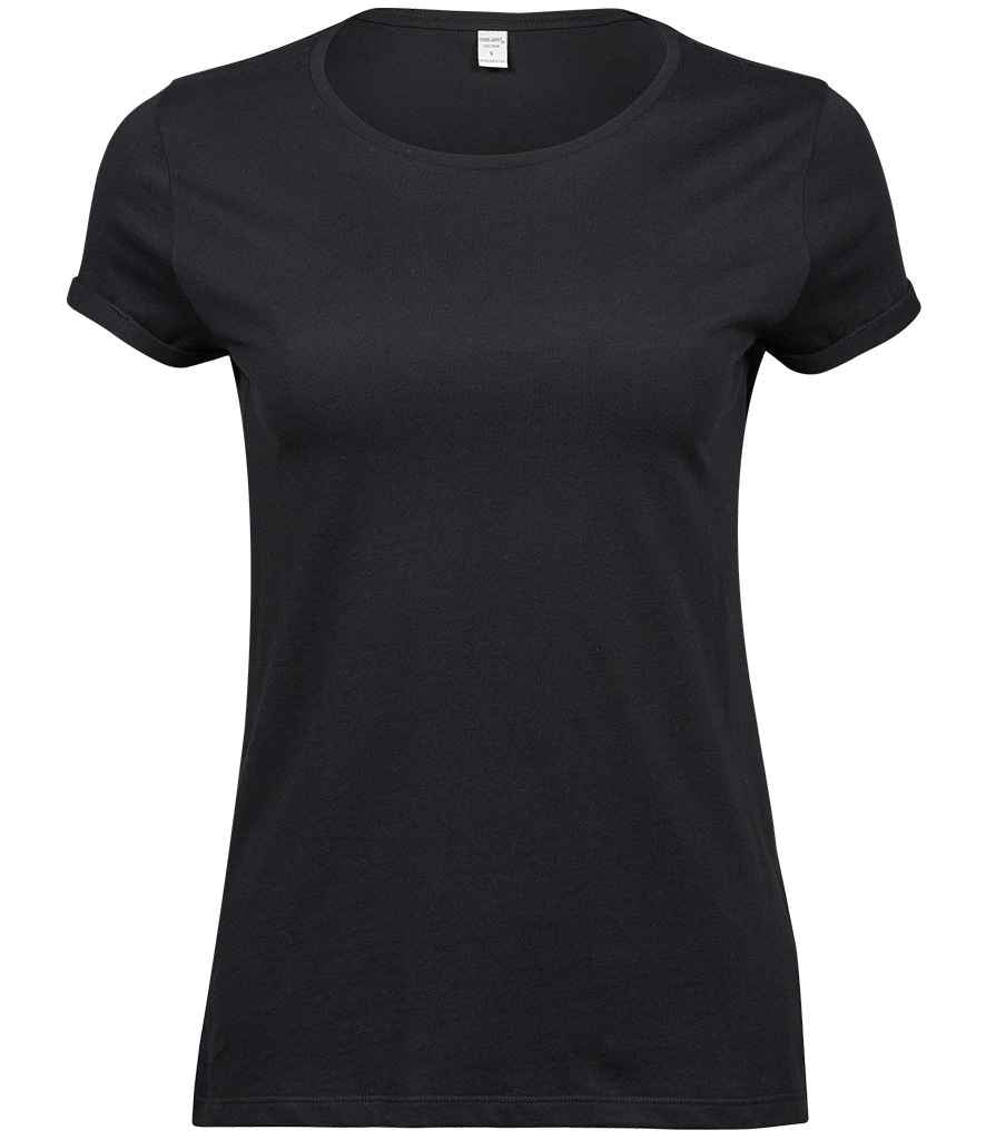 Tee Jays Ladies Roll-Up T-Shirt Black