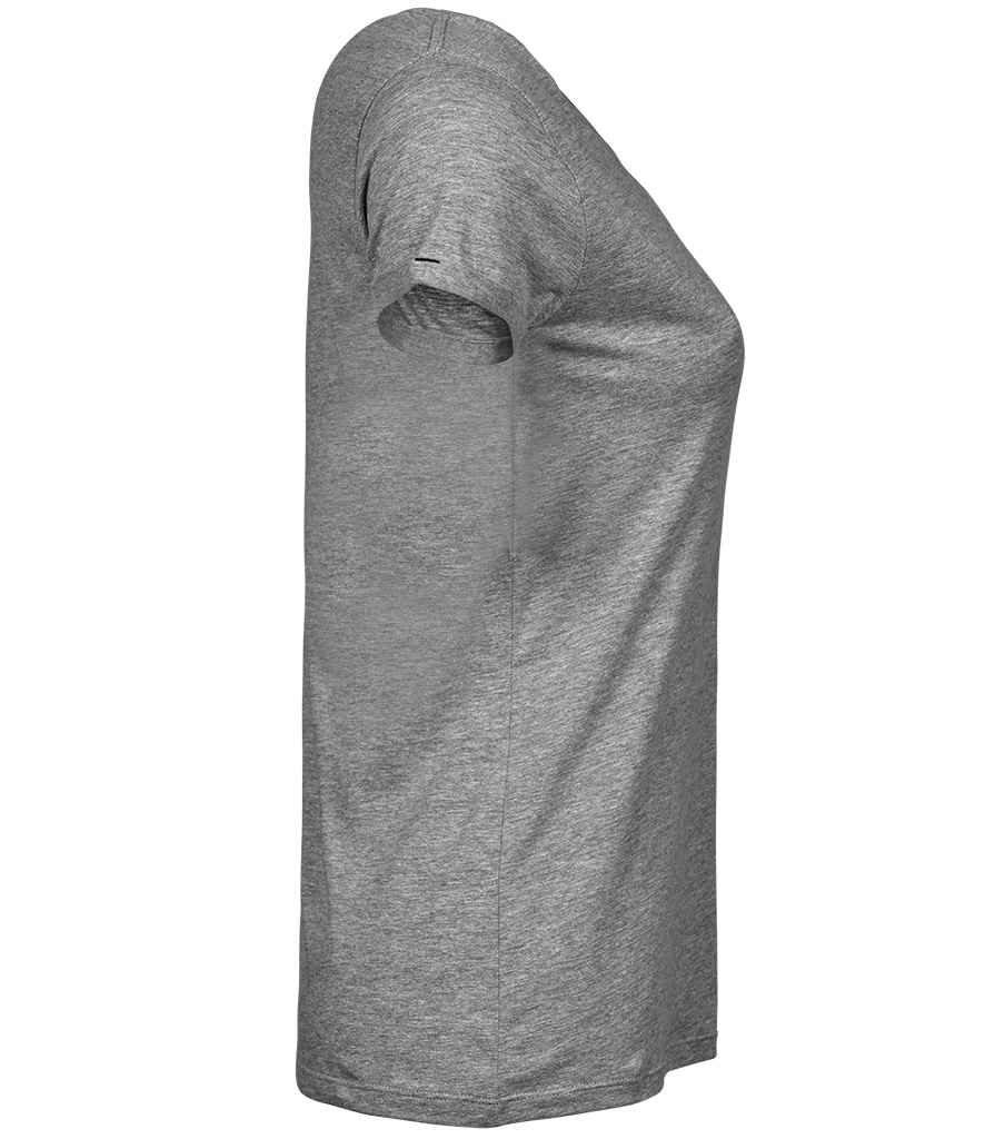 Tee Jays Ladies Roll-Up T-Shirt | Heather Grey - Lancashire Teamwear