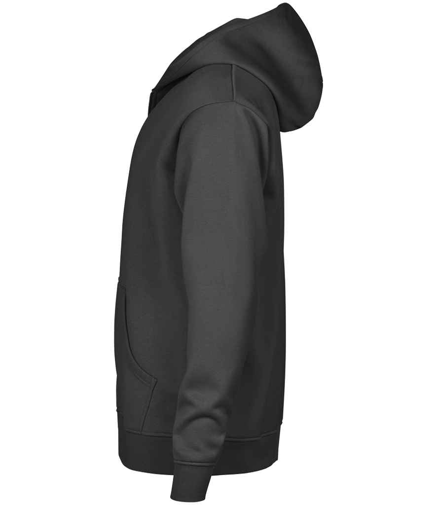 Tee Jays Unlabeled Hooded Full Zip Sweatshirt | Black - Lancashire Teamwear