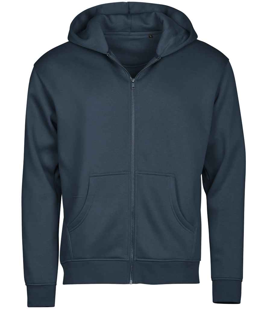 Tee Jays Unlabeled Hooded Full Zip Sweatshirt | Ink Blue - Lancashire Teamwear