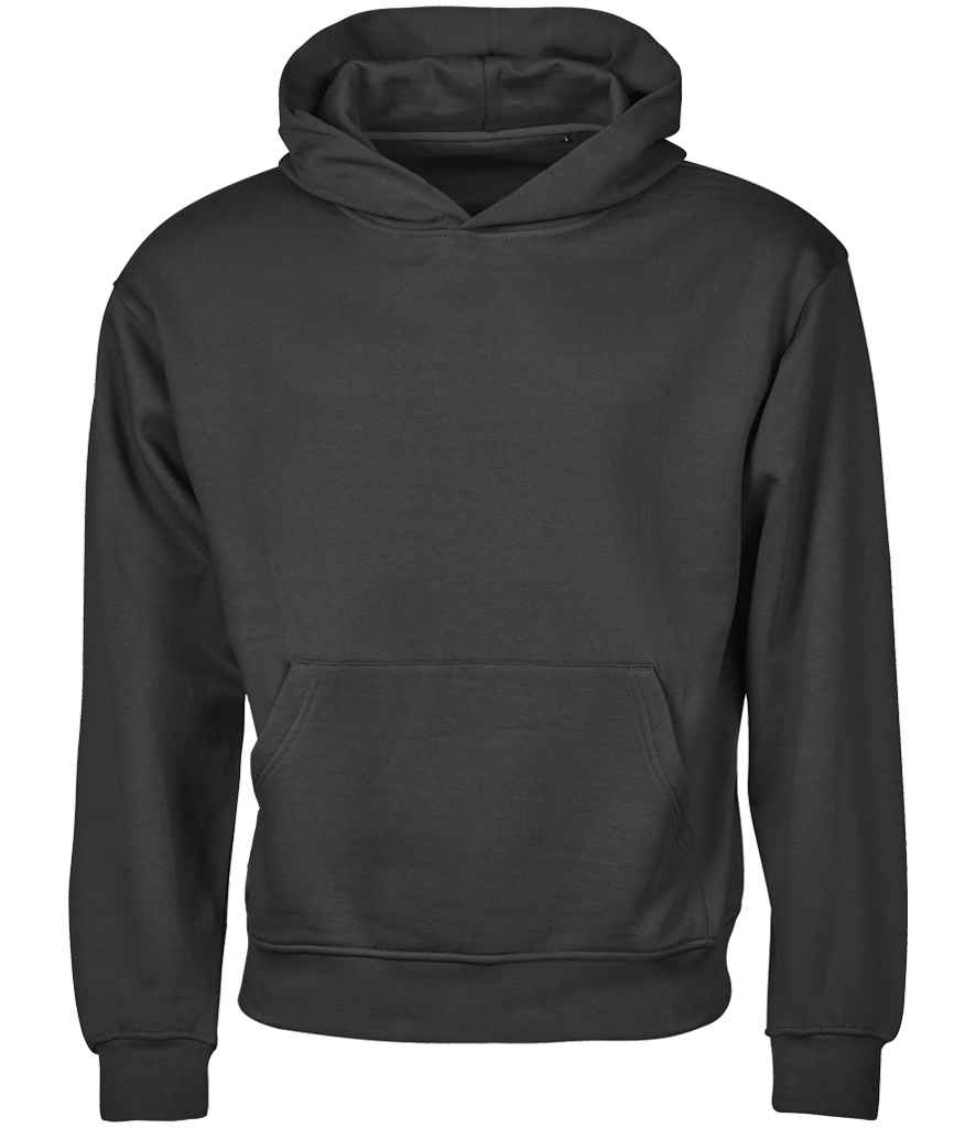 Tee Jays Unlabeled Heavy Loose Fit Hooded Sweatshirt | Black - Lancashire Teamwear