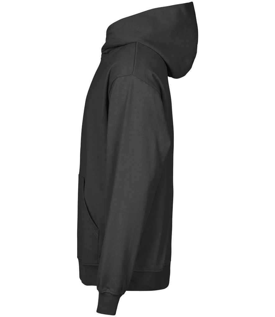Tee Jays Unlabeled Heavy Loose Fit Hooded Sweatshirt | Black - Lancashire Teamwear