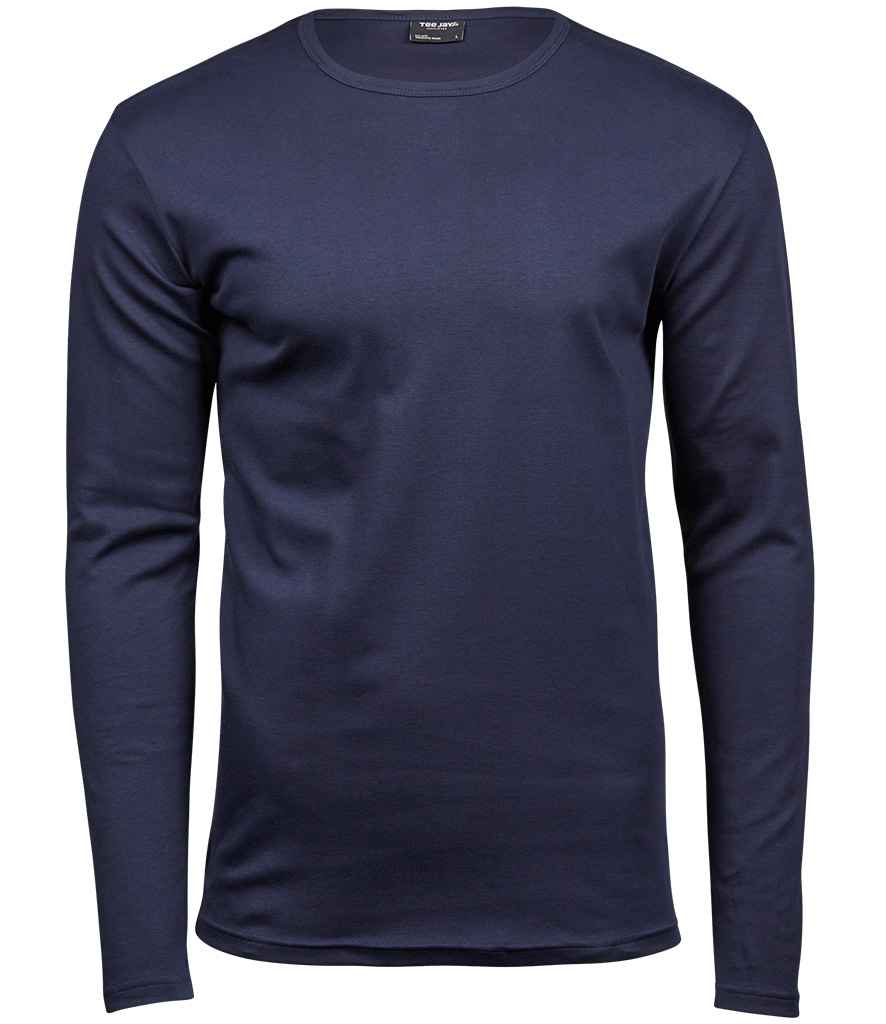 Tee Jays Long Sleeve Interlock T-Shirt Navy