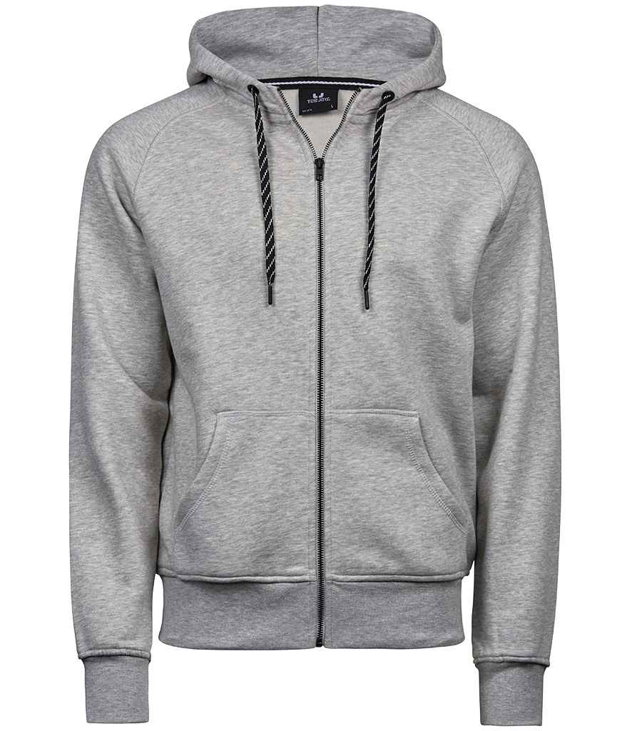 Tee Jays Fashion Zip Hooded Sweatshirt Heather Grey