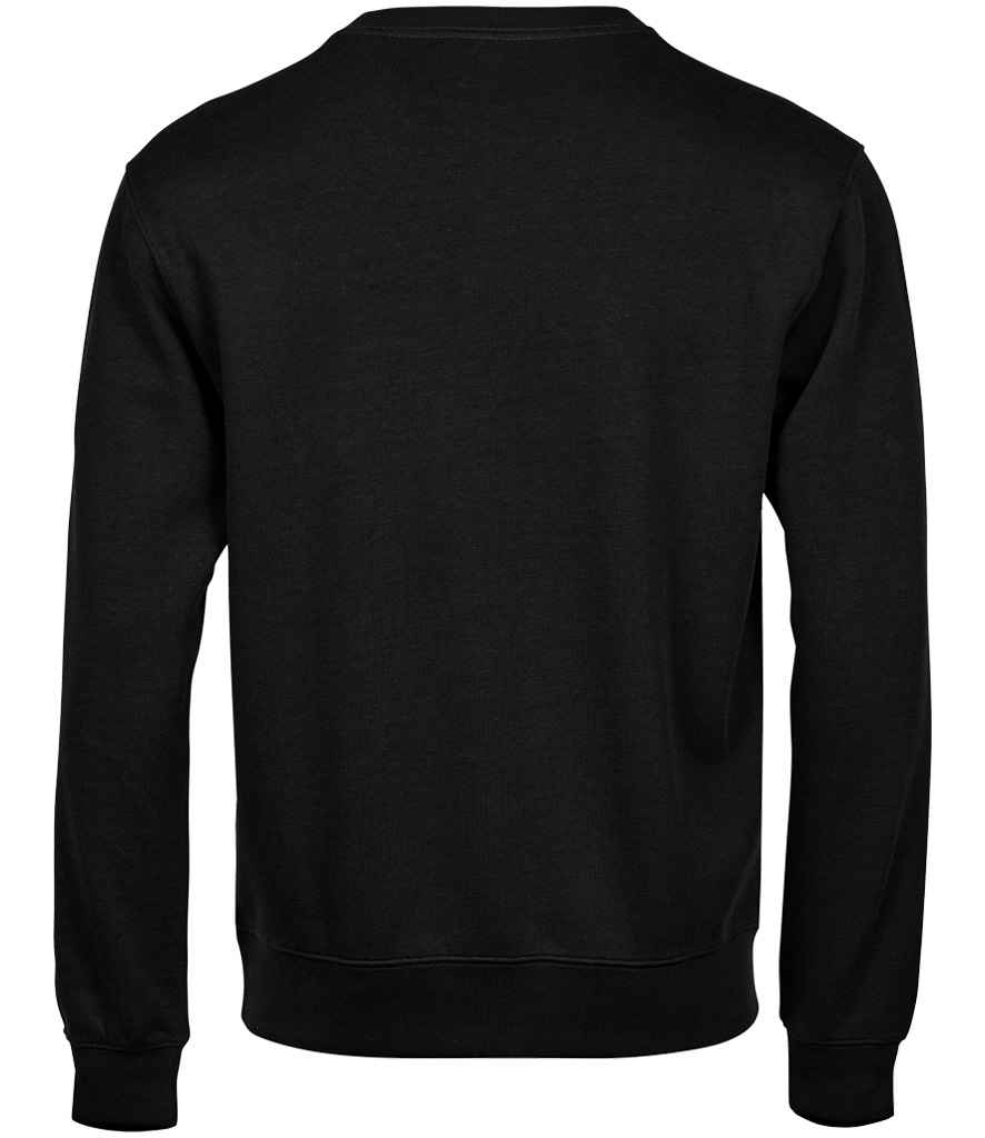Tee Jays Ribbed Interlock Crew Neck Sweatshirt | Black - Lancashire Teamwear