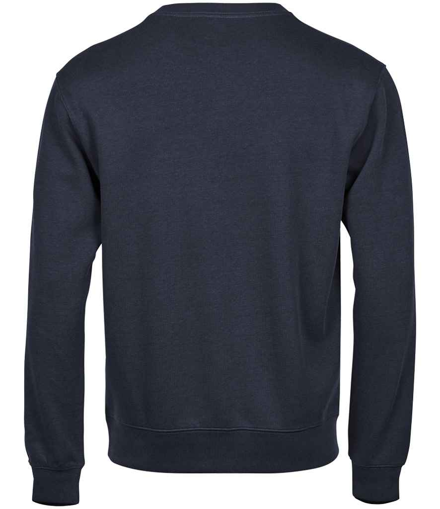 Tee Jays Ribbed Interlock Crew Neck Sweatshirt | Navy - Lancashire Teamwear