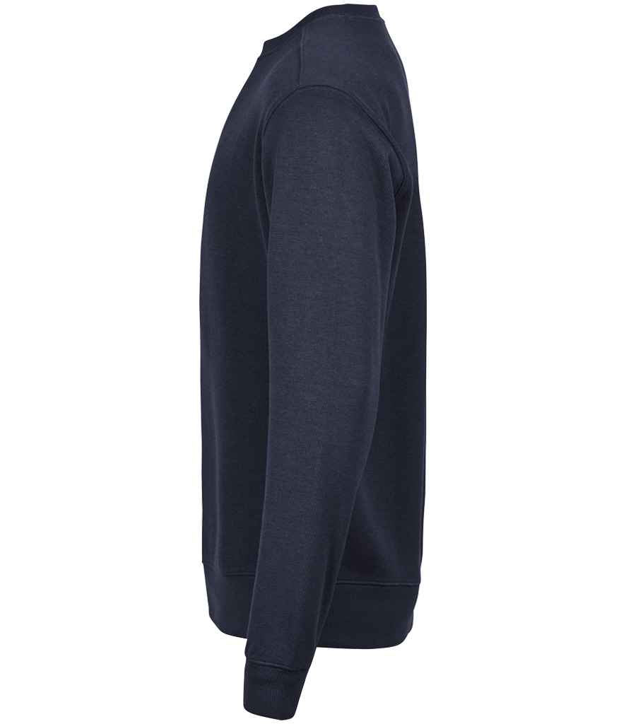 Tee Jays Ribbed Interlock Crew Neck Sweatshirt | Navy - Lancashire Teamwear