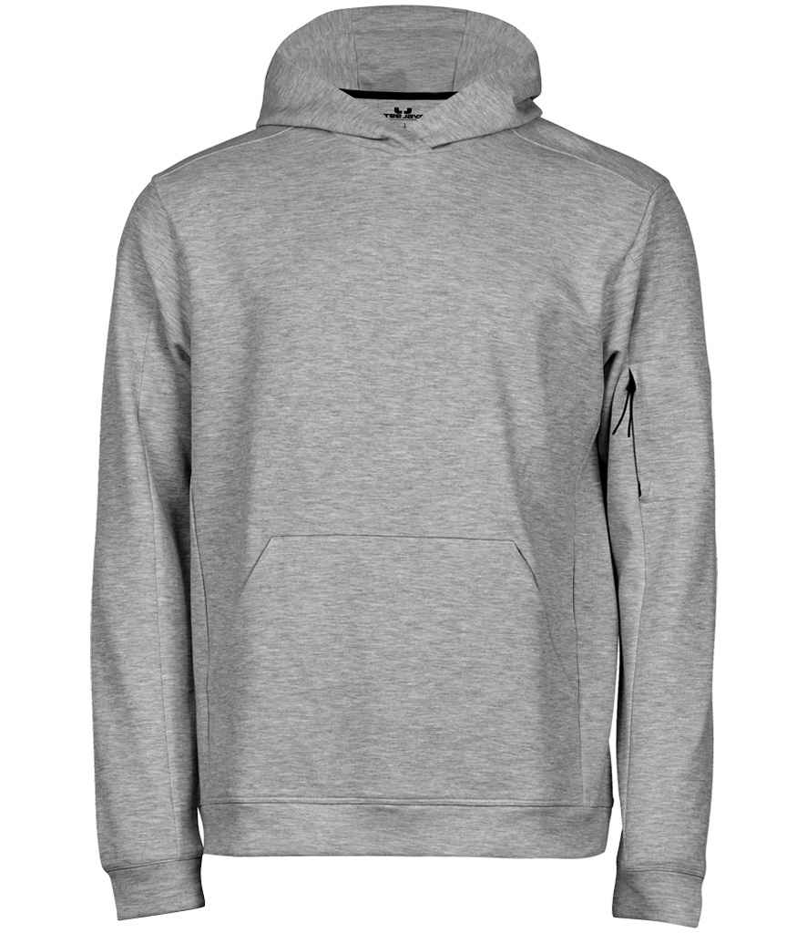 Tee Jays Athletic Hooded Sweatshirt Heather Grey