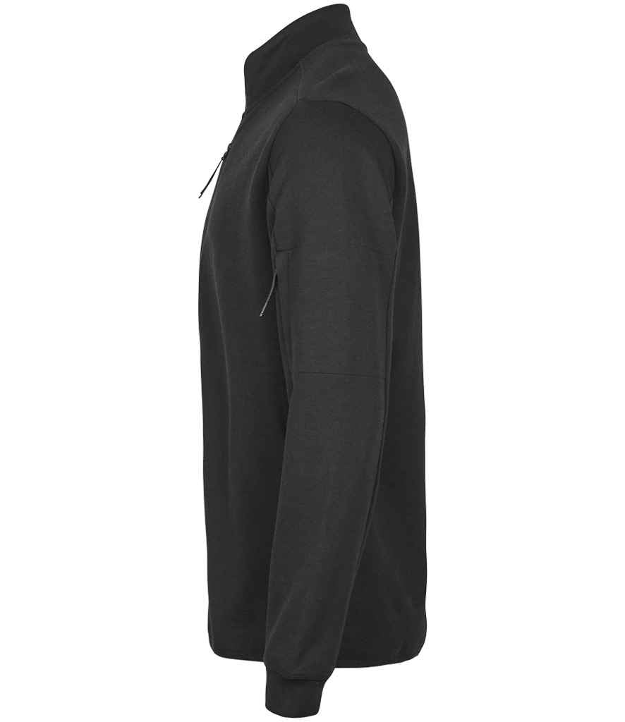 Tee Jays Athletic Full Zip Sweat Cardigan | Black - Lancashire Teamwear
