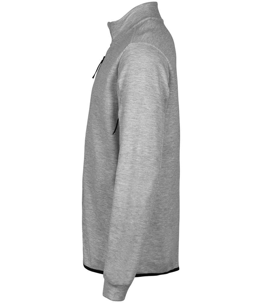 Tee Jays Athletic Full Zip Sweat Cardigan | Heather Grey - Lancashire Teamwear