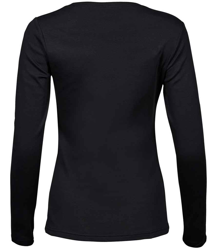 Tee Jays Ladies Long Sleeve Interlock T-Shirt | Black - Lancashire Teamwear