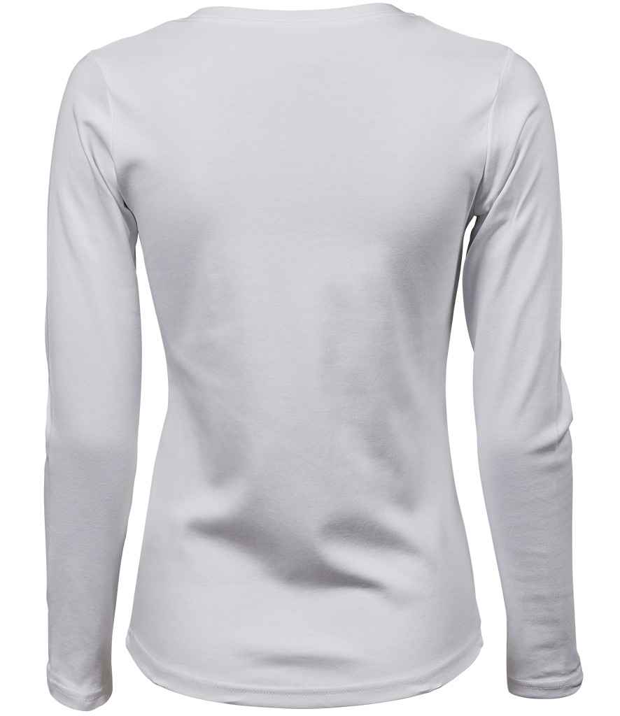 Tee Jays Ladies Long Sleeve Interlock T-Shirt | White - Lancashire Teamwear