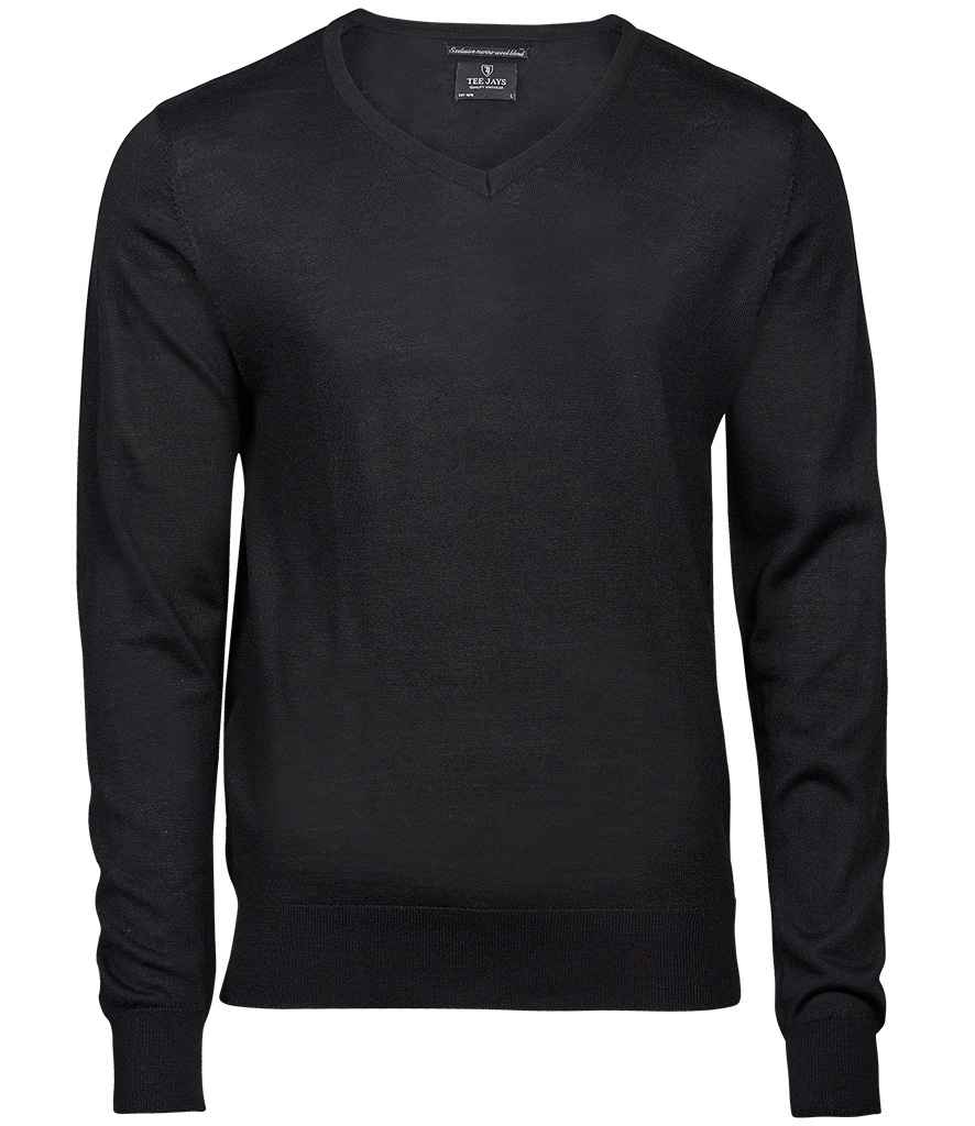 Tee Jays Merino Blend V Neck Sweater Black