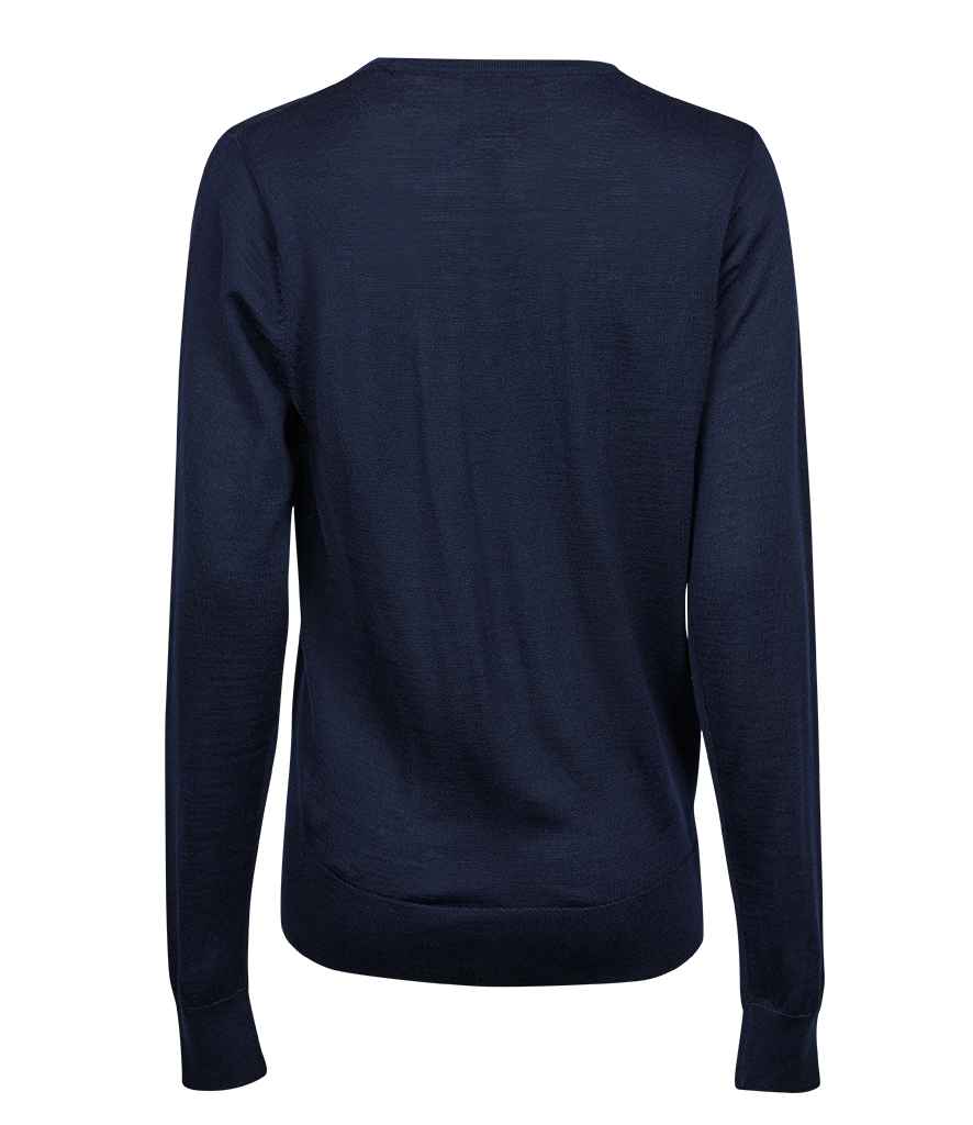 Tee Jays Ladies Crew Neck Sweater | Navy Jumper - Lancashire Teamwear