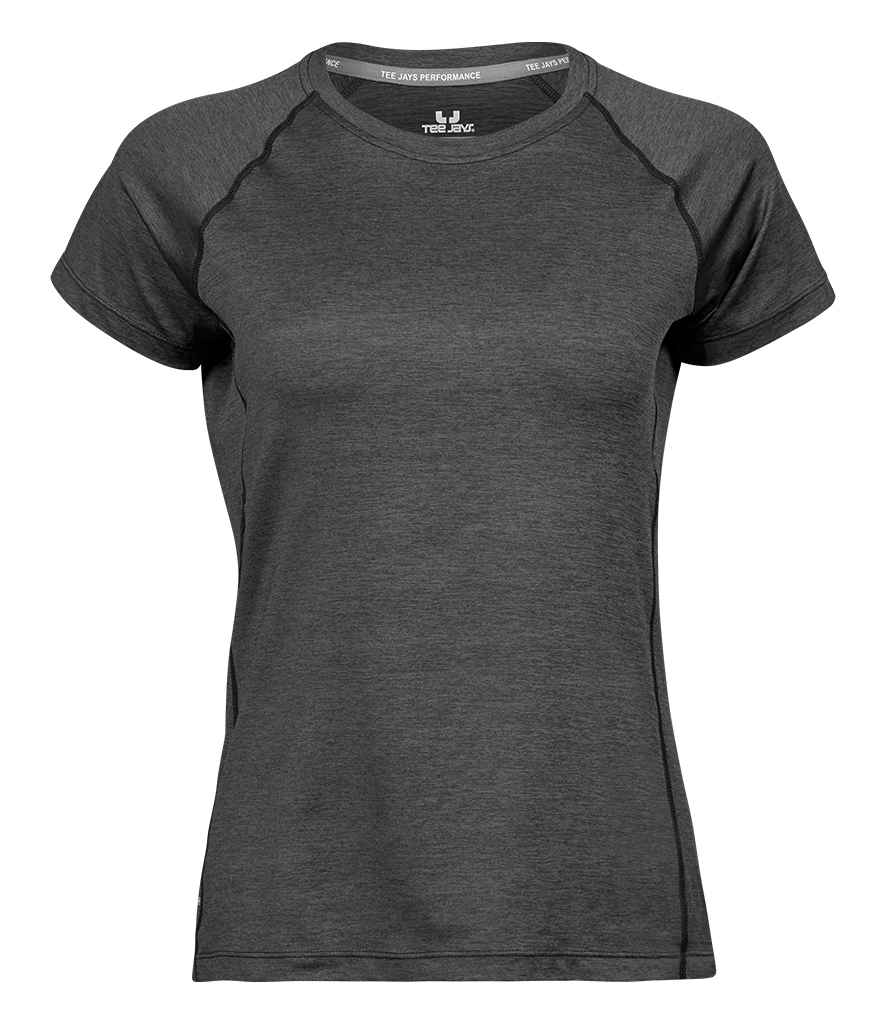 Tee Jays Ladies CoolDry™ T-Shirt Black Melange