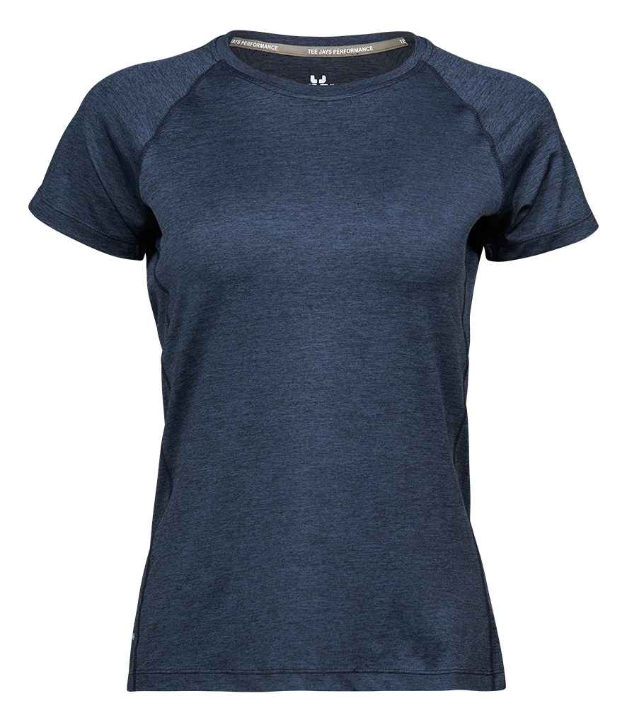 Tee Jays Ladies CoolDry™ T-Shirt | Navy Melange - Lancashire Teamwear