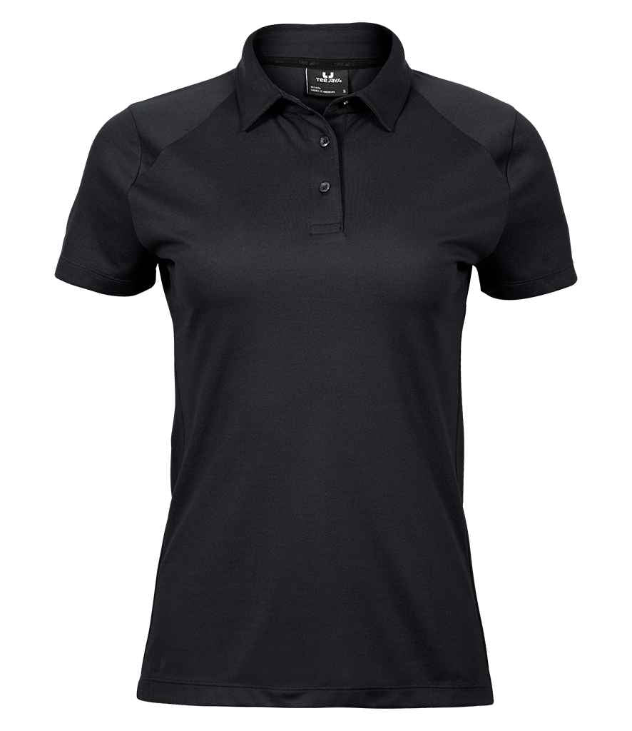 Tee Jays Ladies Luxury Sport Polo Shirt | Black - Lancashire Teamwear