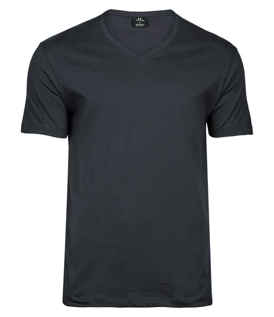 Tee Jays V Neck Sof T-Shirt | Dark Grey - Lancashire Teamwear