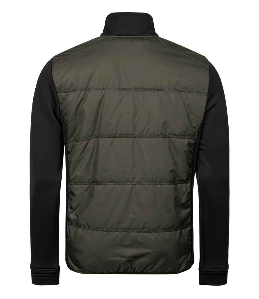 Tee Jays Hybrid-Stretch Jacket | Deep Green/Black - Lancashire Teamwear