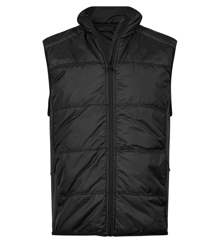 Tee Jays Hybrid-Stretch Bodywarmer | Black/Black Gilet - Lancashire Teamwear