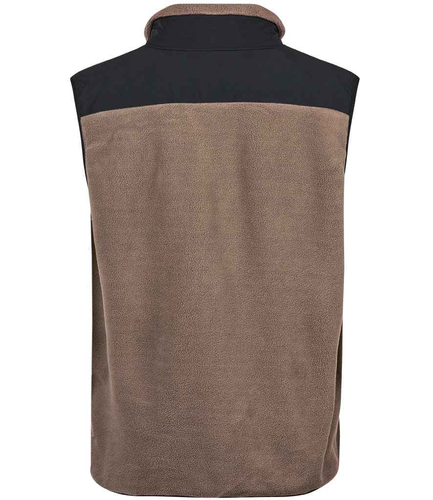 Tee Jays Mountain Fleece Bodywarmer | Clay/Black Gilet - Lancashire Teamwear