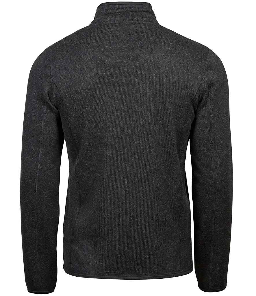 Tee Jays Knitted Outdoor Fleece Jacket | Black - Lancashire Teamwear