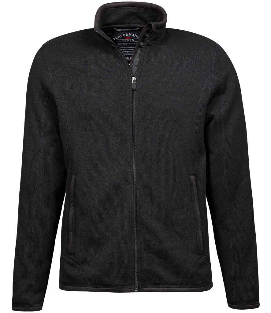 Tee Jays Knitted Outdoor Fleece Jacket Black