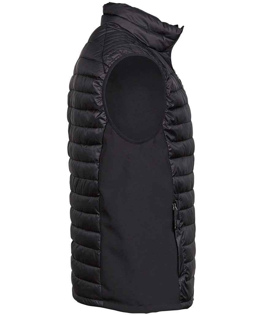 Tee Jays Crossover Padded Bodywarmer | Black/Black Gilet - Lancashire Teamwear